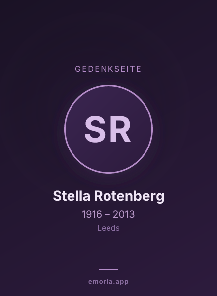 Gedenkportrait von Stella Rotenberg