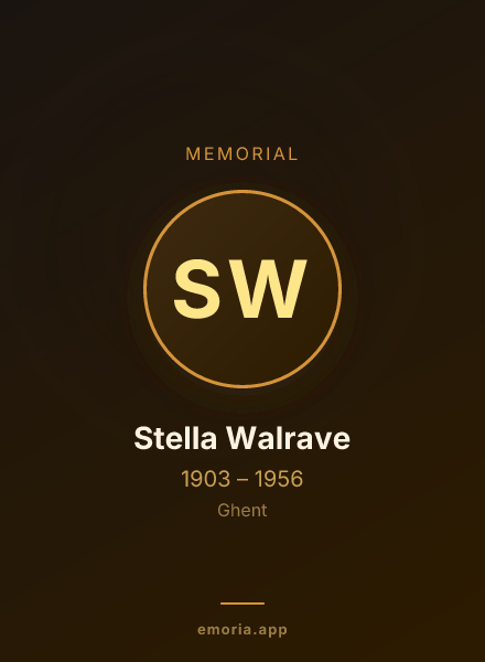 Memorial portrait of Stella Walrave