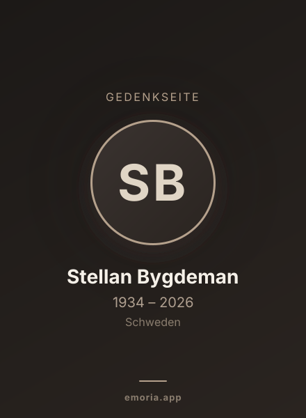 Gedenkportrait von Stellan Bygdeman