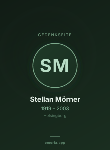 Gedenkportrait von Stellan Mörner