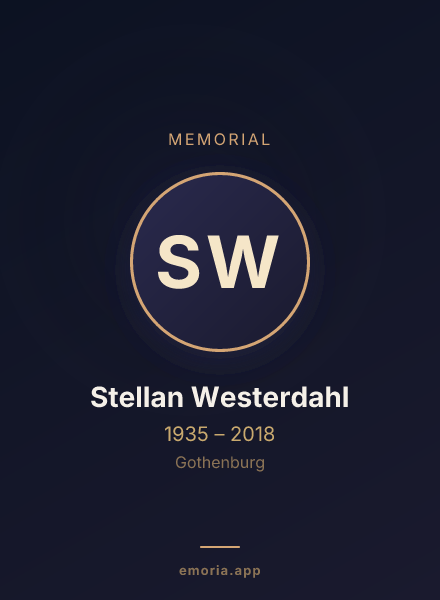 Memorial portrait of Stellan Westerdahl