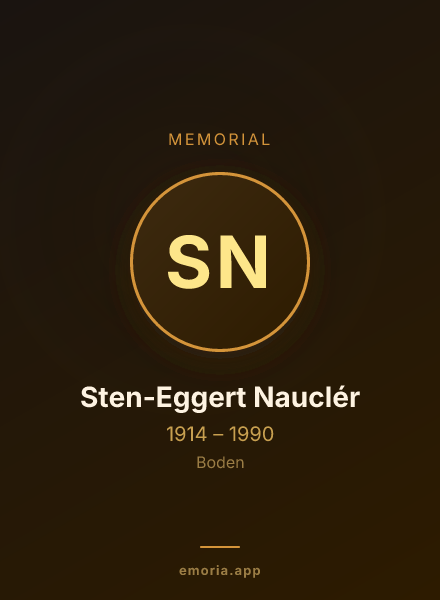 Memorial portrait of Sten-Eggert Nauclér
