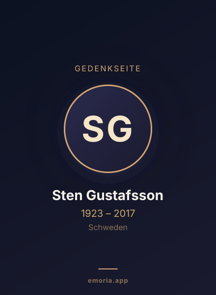 Gedenkportrait von Sten Gustafsson