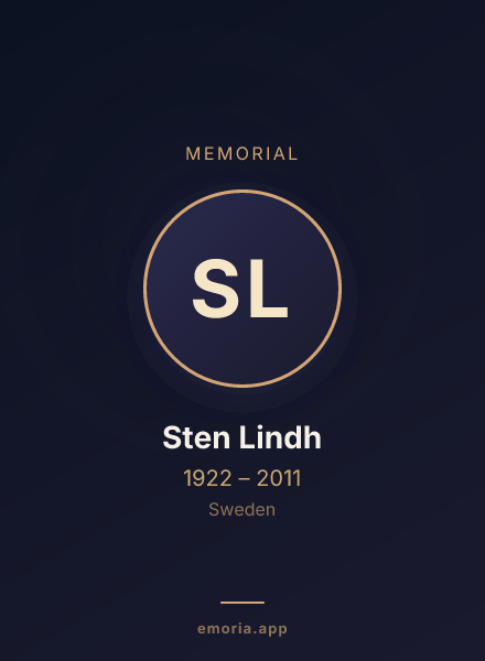 Memorial portrait of Sten Lindh