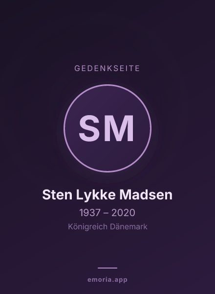 Gedenkportrait von Sten Lykke Madsen