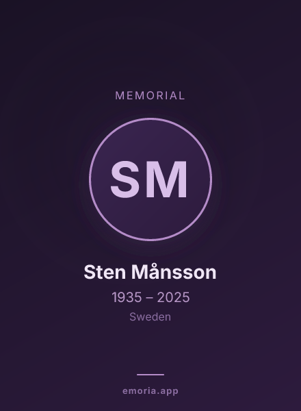 Memorial portrait of Sten Månsson