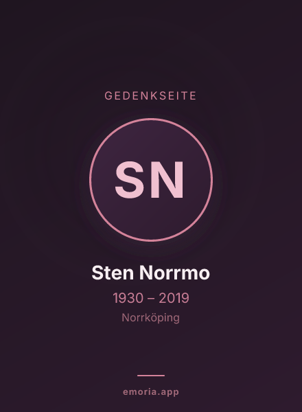 Gedenkportrait von Sten Norrmo