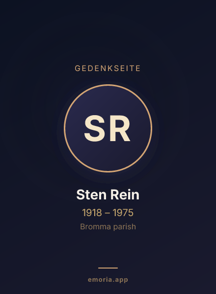 Gedenkportrait von Sten Rein