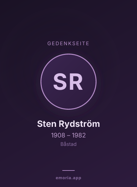 Gedenkportrait von Sten Rydström