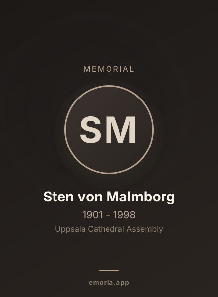 Memorial portrait of Sten von Malmborg