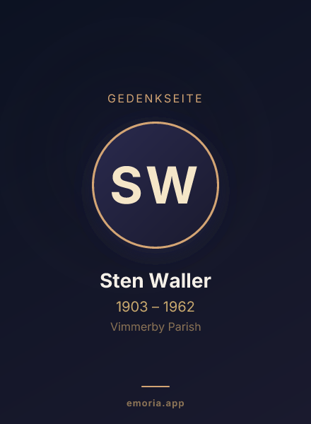 Gedenkportrait von Sten Waller