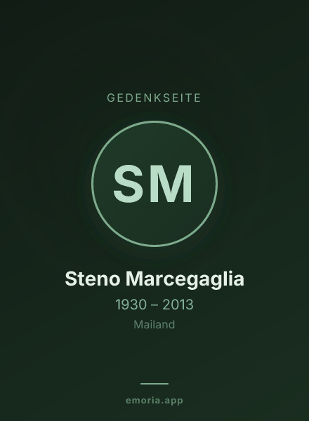 Gedenkportrait von Steno Marcegaglia