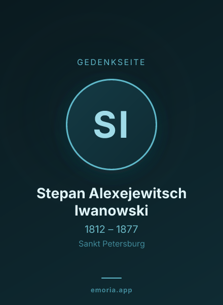 Gedenkportrait von Stepan Alexejewitsch Iwanowski