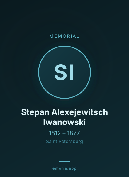 Memorial portrait of Stepan Alexejewitsch Iwanowski