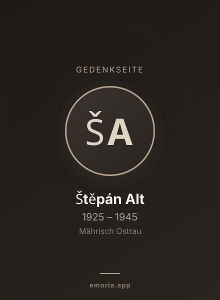 Gedenkportrait von Štěpán Alt