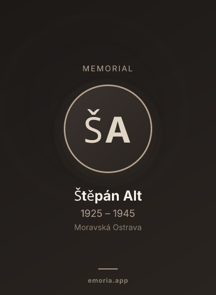 Memorial portrait of Štěpán Alt