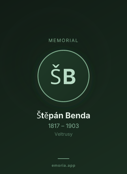 Memorial portrait of Štěpán Benda