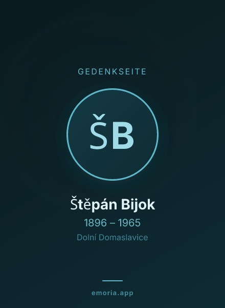 Gedenkportrait von Štěpán Bijok