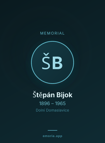 Memorial portrait of Štěpán Bijok