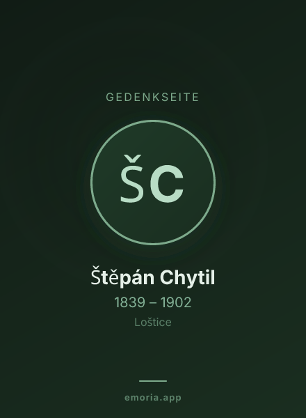 Gedenkportrait von Štěpán Chytil