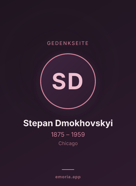 Gedenkportrait von Stepan Dmokhovskyi