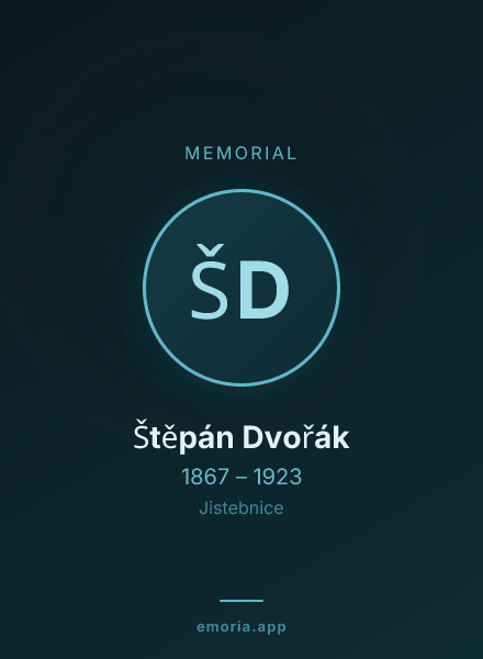 Memorial portrait of Štěpán Dvořák