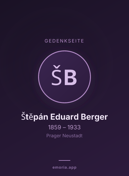 Gedenkportrait von Štěpán Eduard Berger