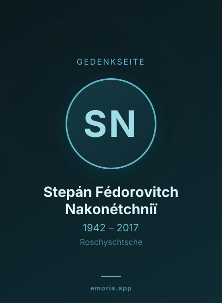 Gedenkportrait von Stepán Fédorovitch Nakonétchniï