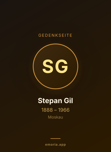 Gedenkportrait von Stepan Gil
