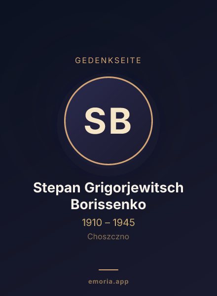 Gedenkportrait von Stepan Grigorjewitsch Borissenko