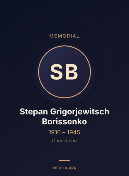 Memorial portrait of Stepan Grigorjewitsch Borissenko