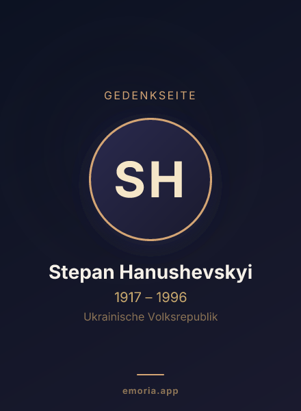 Gedenkportrait von Stepan Hanushevskyi
