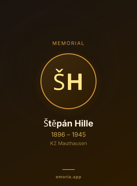 Memorial portrait of Štěpán Hille