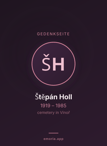 Gedenkportrait von Štěpán Holl