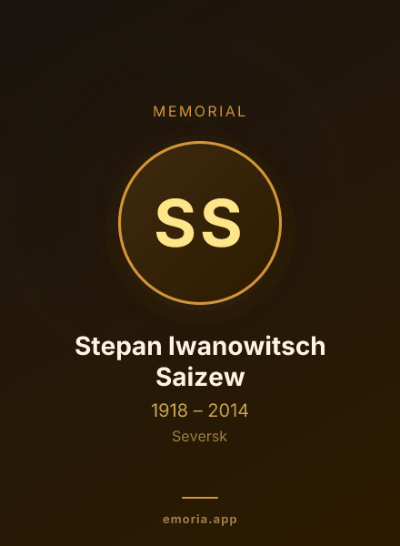 Memorial portrait of Stepan Iwanowitsch Saizew