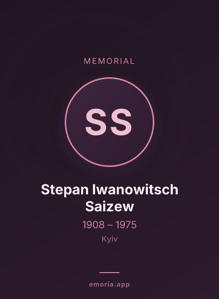 Memorial portrait of Stepan Iwanowitsch Saizew