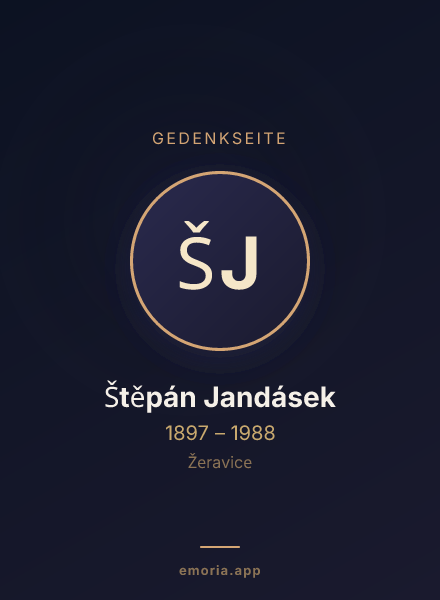 Gedenkportrait von Štěpán Jandásek