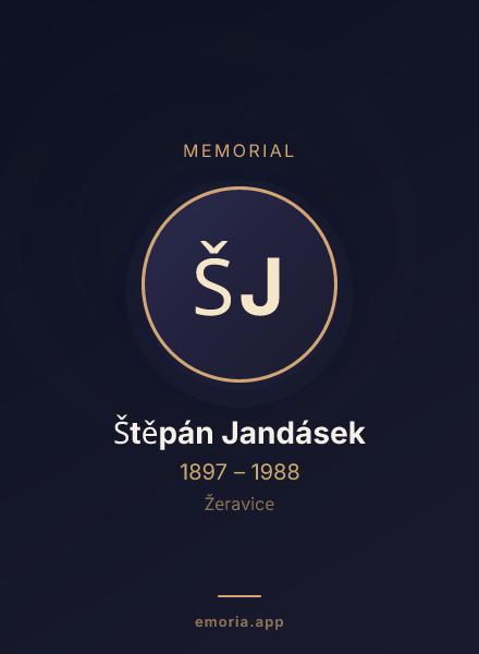 Memorial portrait of Štěpán Jandásek