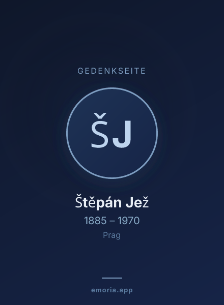 Gedenkportrait von Štěpán Jež
