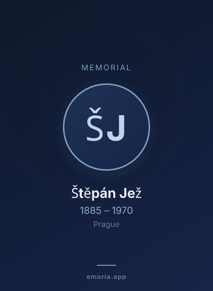 Memorial portrait of Štěpán Jež