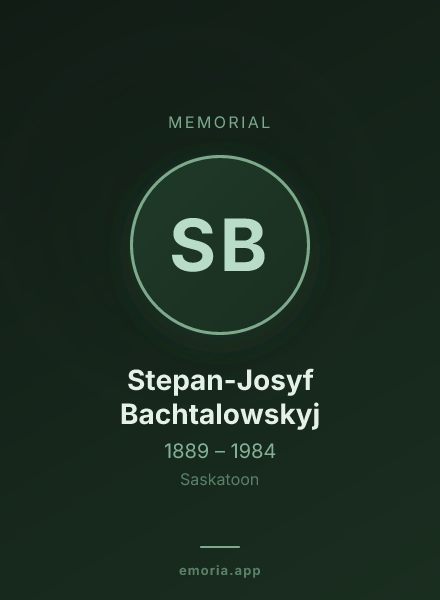 Memorial portrait of Stepan-Josyf Bachtalowskyj
