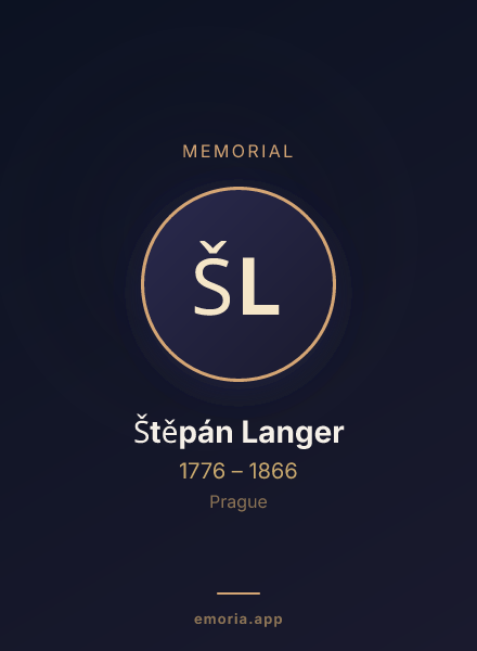 Memorial portrait of Štěpán Langer