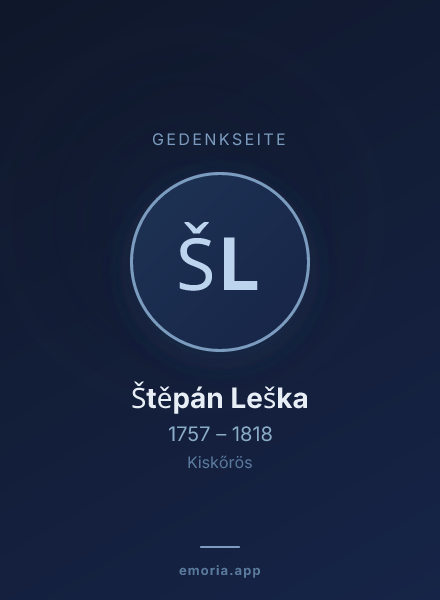 Gedenkportrait von Štěpán Leška