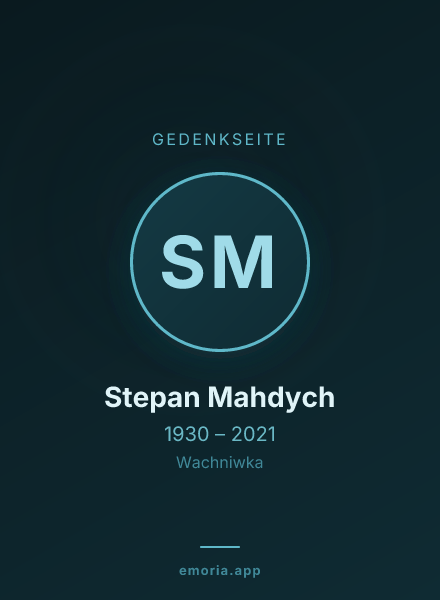 Gedenkportrait von Stepan Mahdych