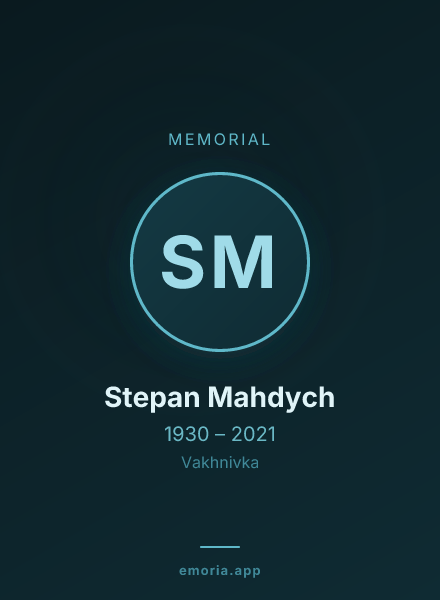 Memorial portrait of Stepan Mahdych