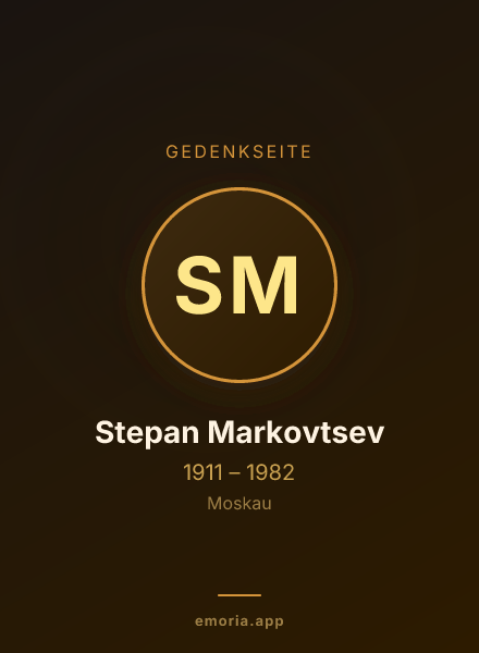 Gedenkportrait von Stepan Markovtsev