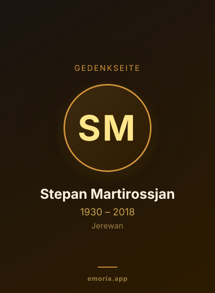 Gedenkportrait von Stepan Martirossjan