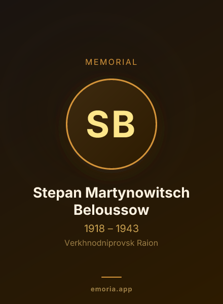 Memorial portrait of Stepan Martynowitsch Beloussow