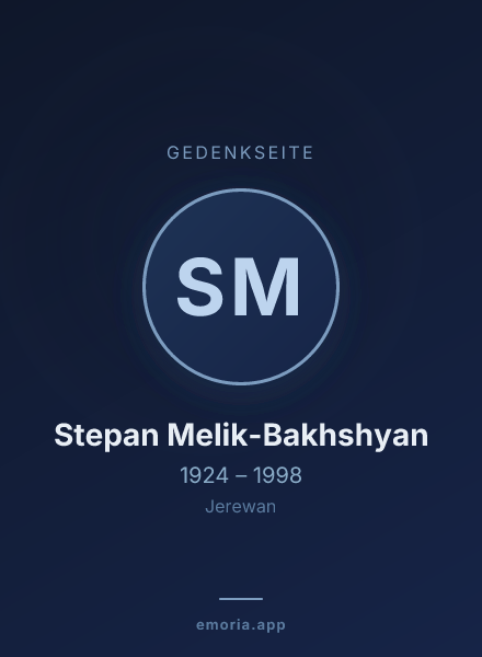 Gedenkportrait von Stepan Melik-Bakhshyan