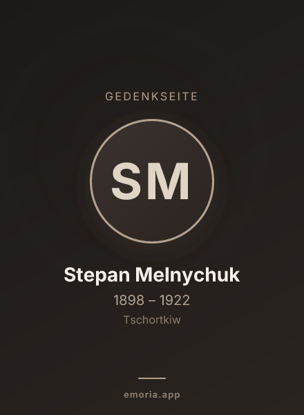 Gedenkportrait von Stepan Melnychuk